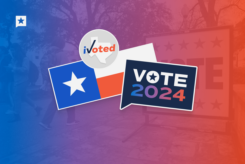 Voting stickers for 2024 primary election voter guide.